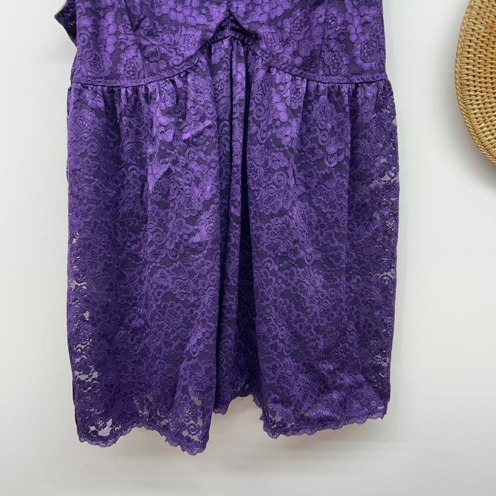 Torrid Purple Lace Teddy Plus Size 3X Lingerie Sexy Sheer - Picture 4 of 5